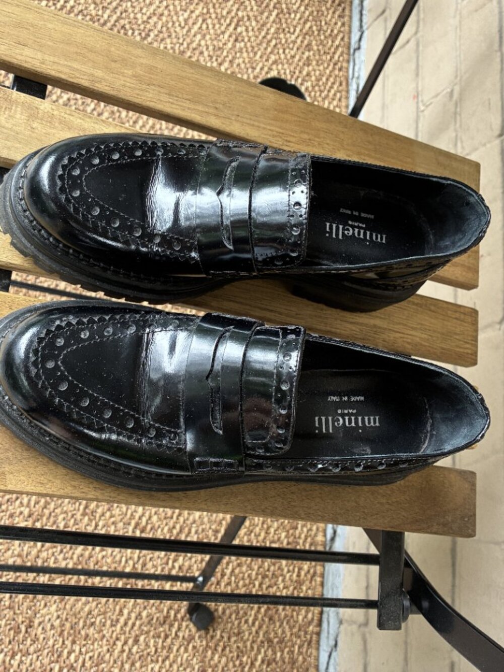 Black Minelli loafers